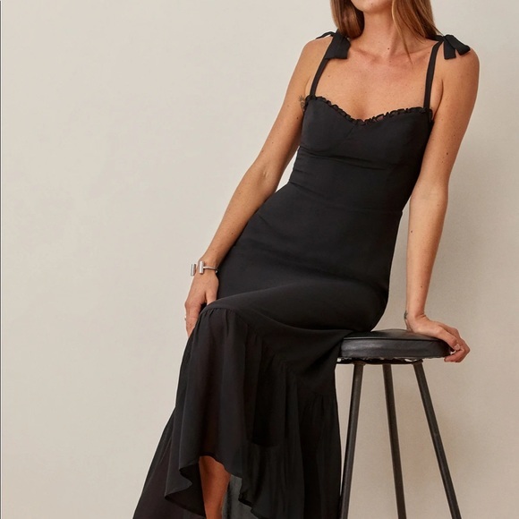 Reformation Nikita Dress - Black - Picture 3 of 6